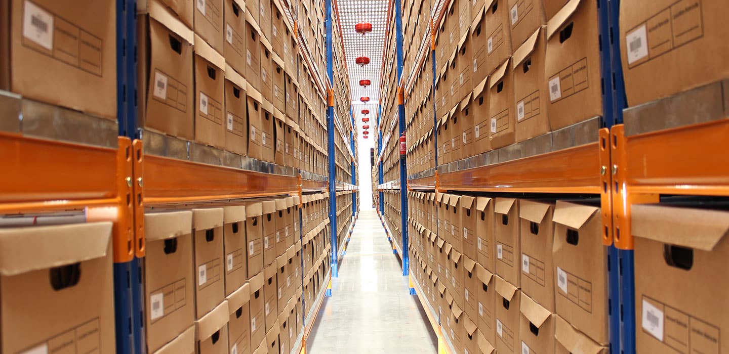 Secure Document Storage Facility, Record Storage Archives. Editorial FFD